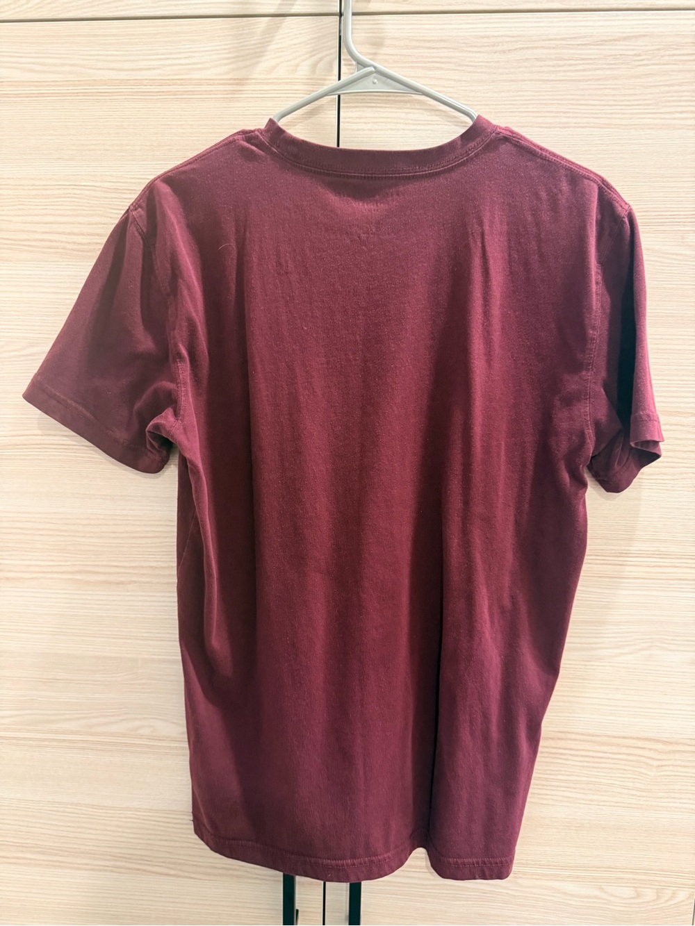 American Eagle Burgundy Short Sleeve Crew Tee